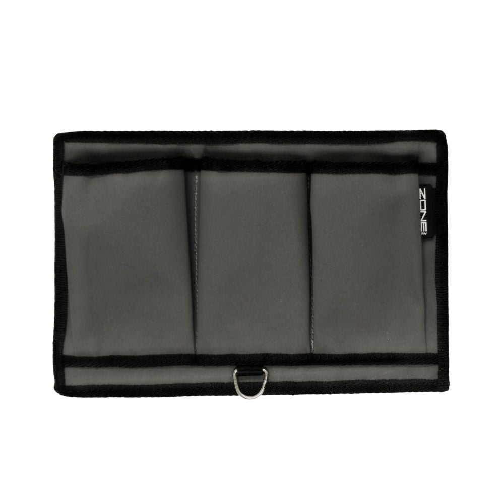 Velcro Backed Canvas Triple Storage Pockets